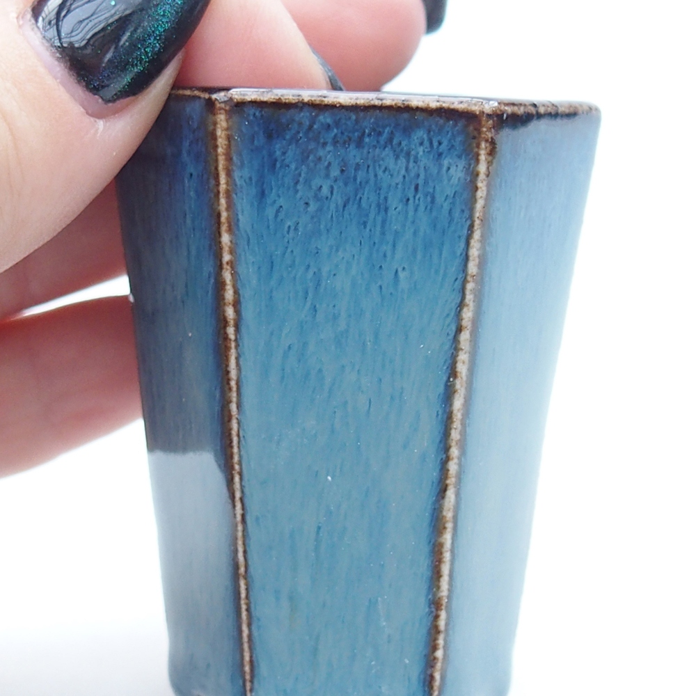 Mini bonsai tál 4 x 3,5 x 5,5 cm, kék színben