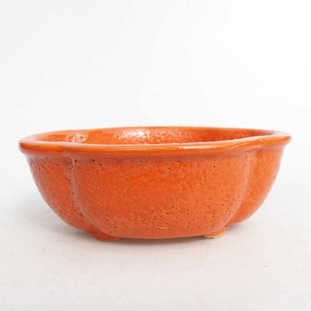 Kerámia bonsai tál 13 x 10,5 x 5,5 cm, narancssárga