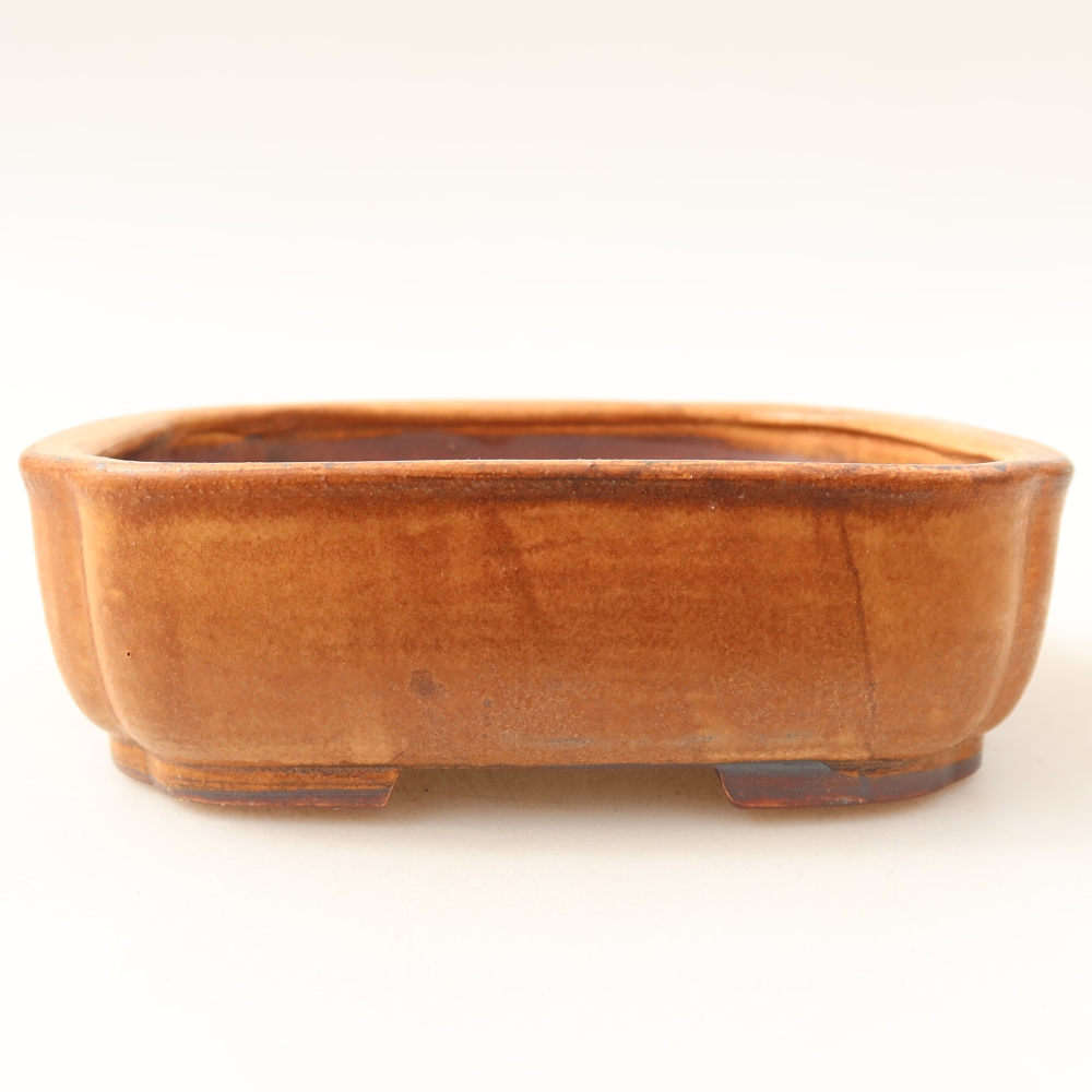 kerámia bonsai tál 13,5 x 12 x 4 cm, barna