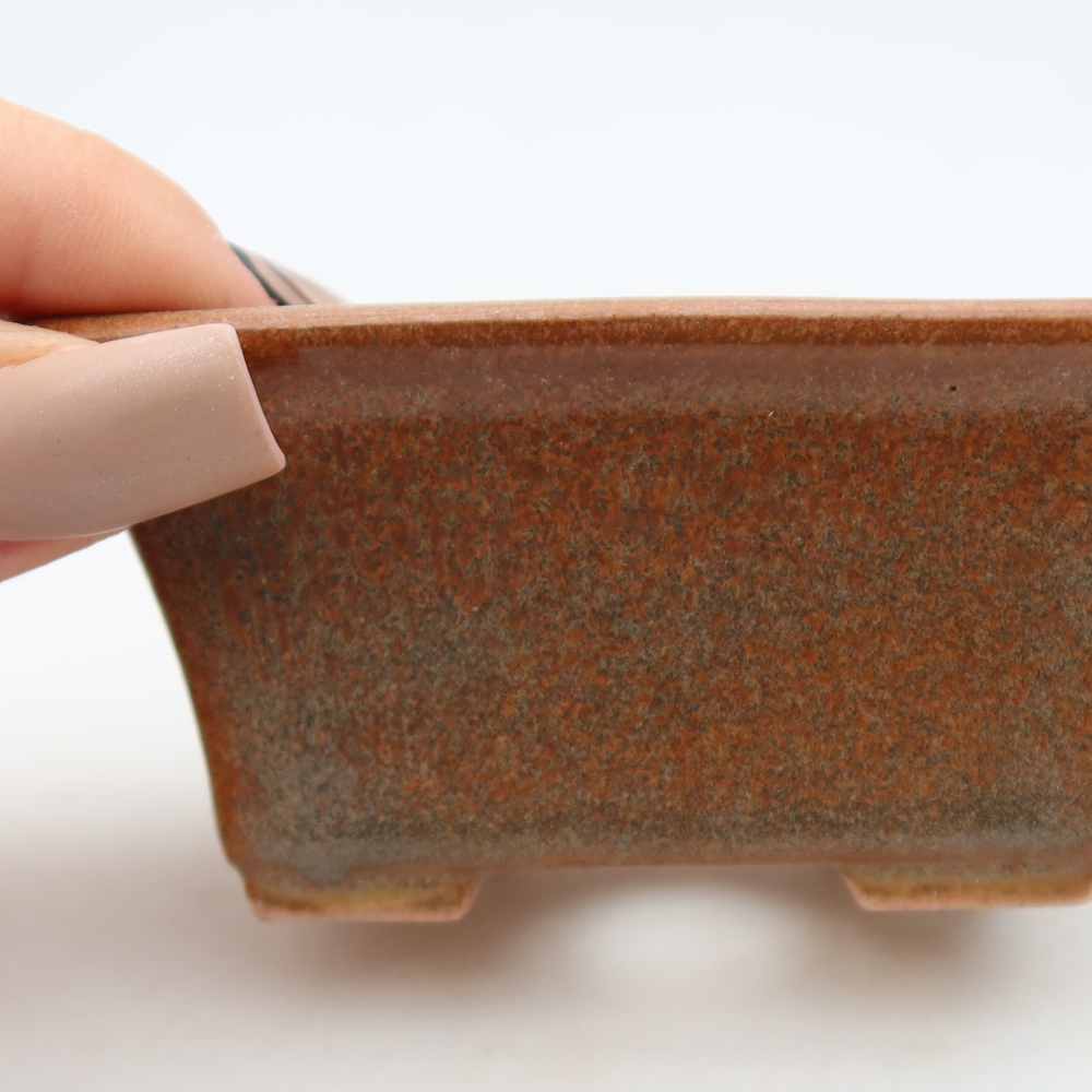 kerámia bonsai tál 8,5 x 6 x 4 cm, barna