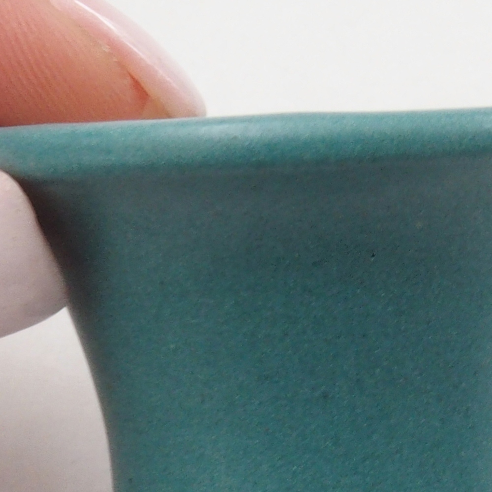 kerámia bonsai tál 6,5 x 5,5 x 4 cm, kék színben