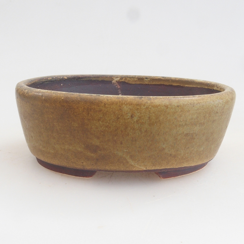 kerámia bonsai tál 10 x 8,5 x 4 cm, barna