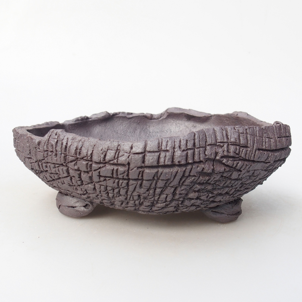 Kerámia bonsai tál 17 x 16 x 6 cm, fém színben