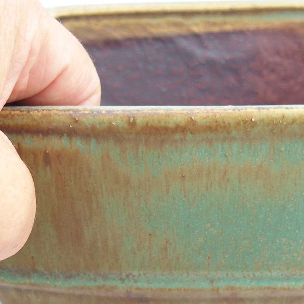 kerámia bonsai tál 10,5 x 10,5 x 7 cm, rózsaszínű