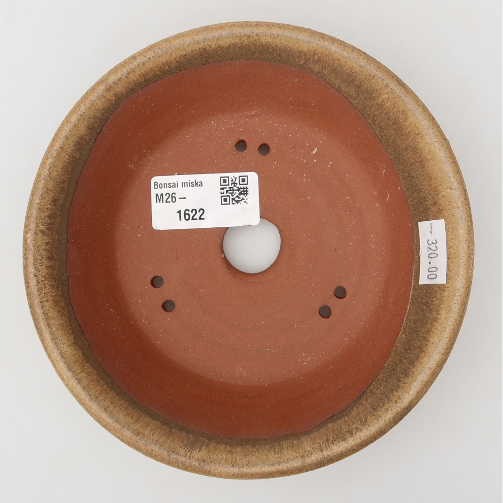 kerámia bonsai tál 15 x 15 x 4,5 cm, barna