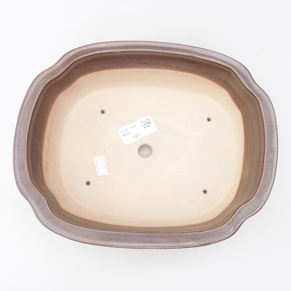 kerámia bonsai tál 25 x 21 x 7,5 cm, barna