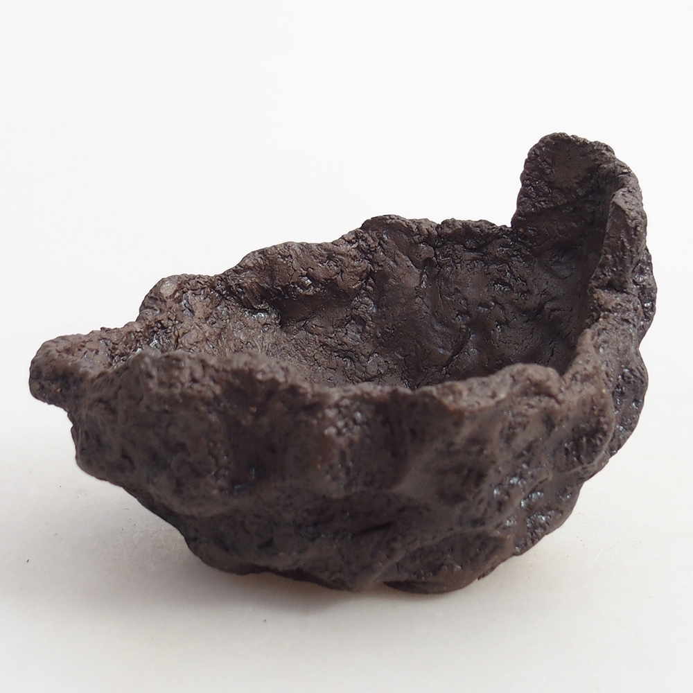 Kerámia kagyló 10 x 9 x 7,5 cm , barna színű