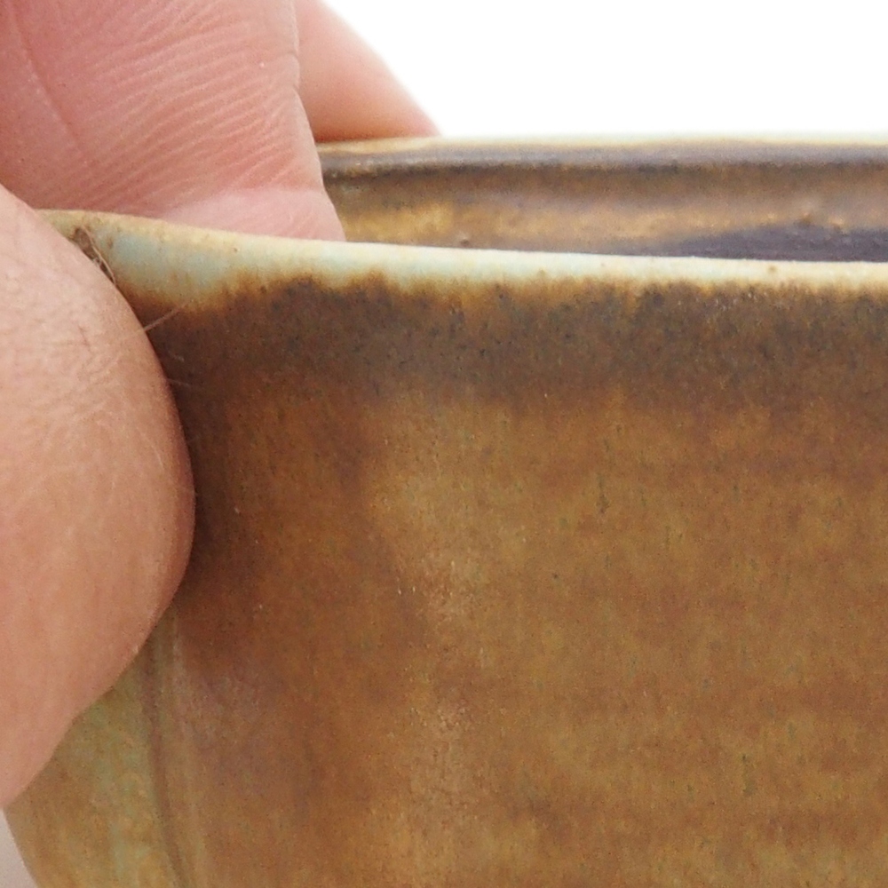 kerámia bonsai tál 10 x 8,5 x 4 cm, barna