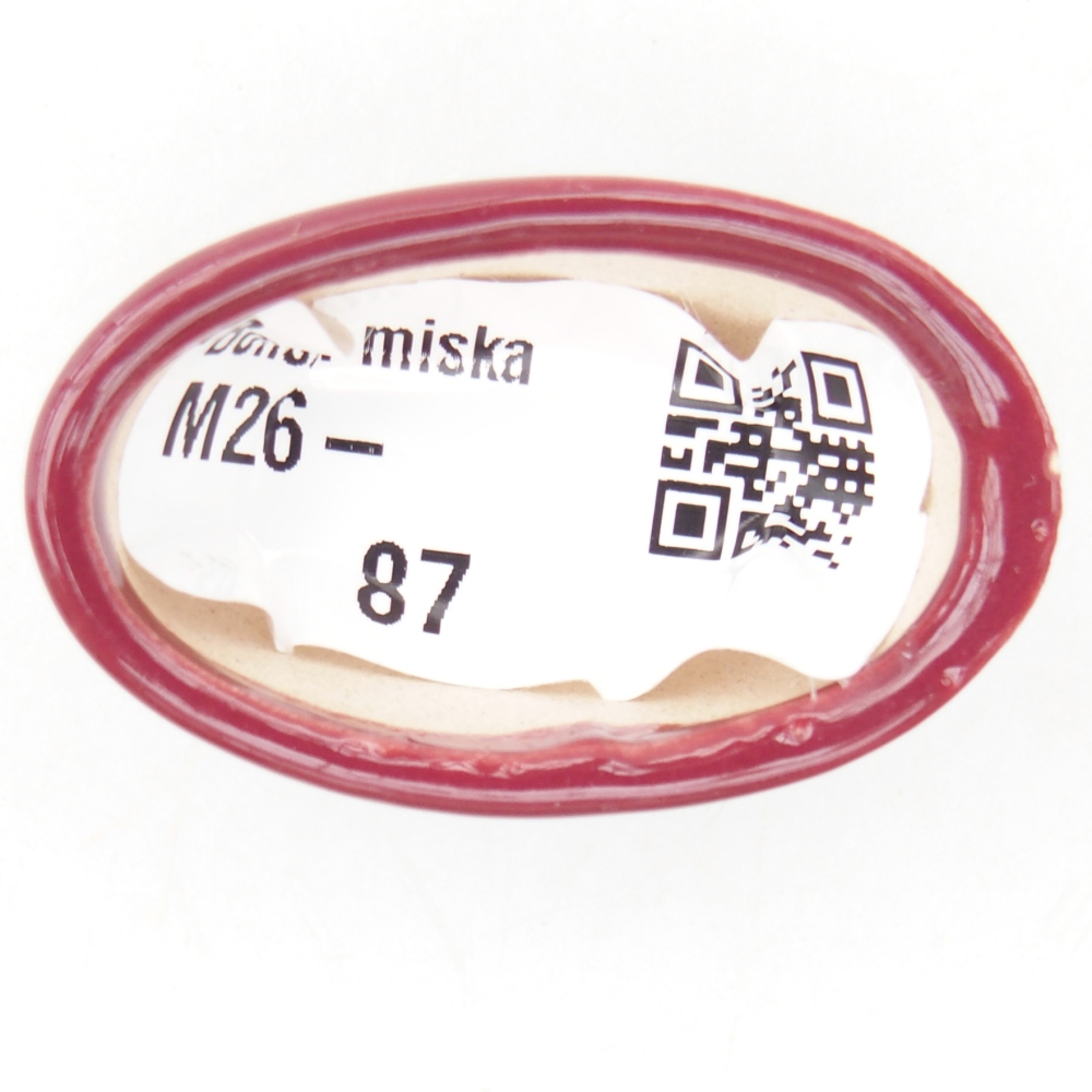 Mini bonsai tál 4 x 2,5 x 2 cm, bordó színben