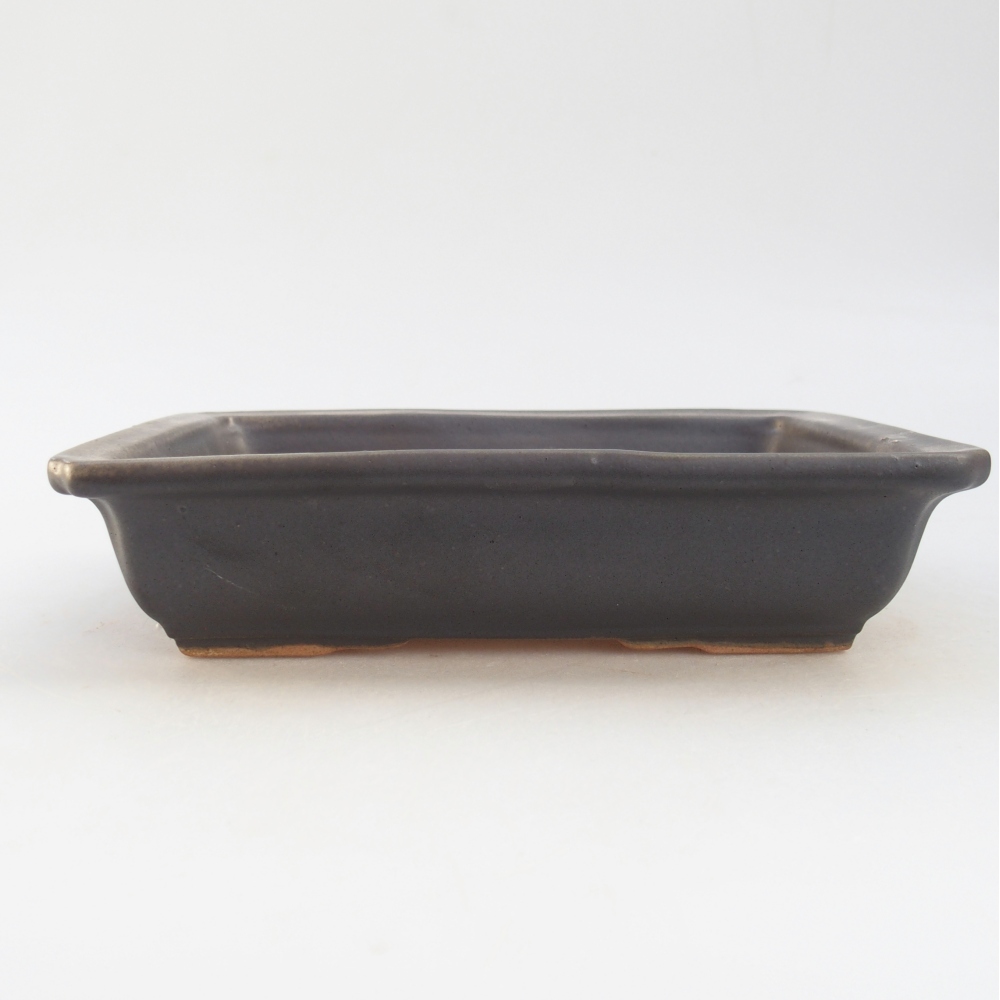 Kerámia bonsai tál 18 x 13,5 x 4 cm, fém színben