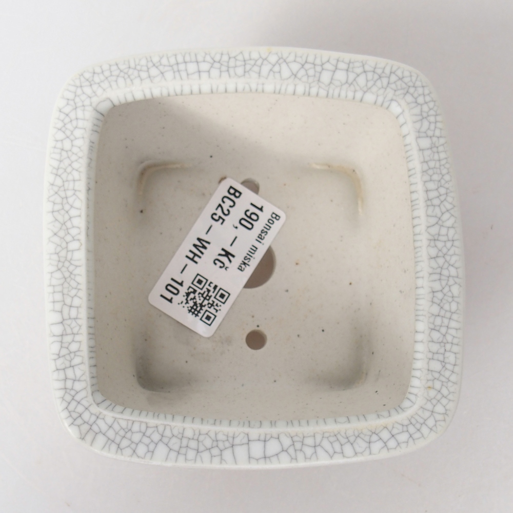 kerámia bonsai tál 9,5 x 9,5 x 5 cm, raku színben