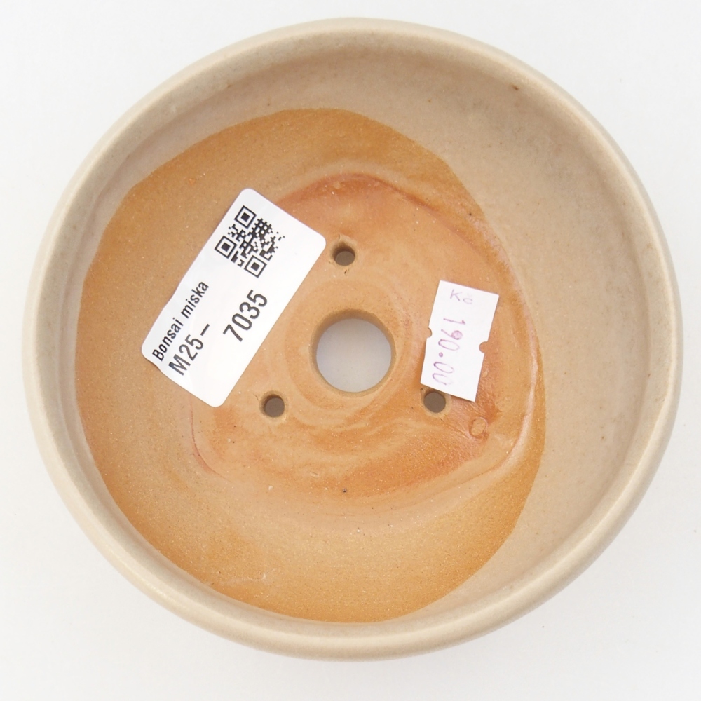 kerámia bonsai tál 10 x 10 x 5 cm, bézs színű