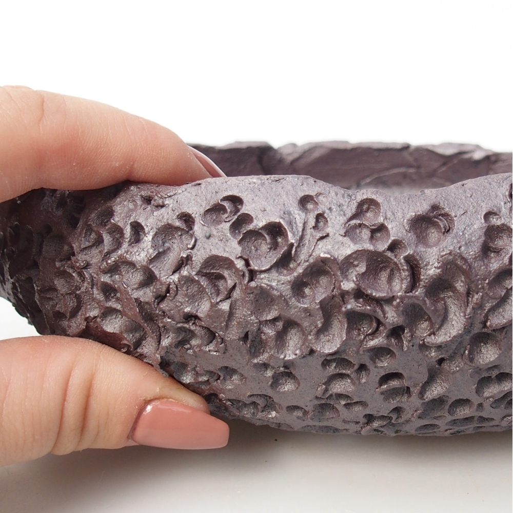 Kerámia bonsai tál 18 x 17 x 5 cm, fém színben