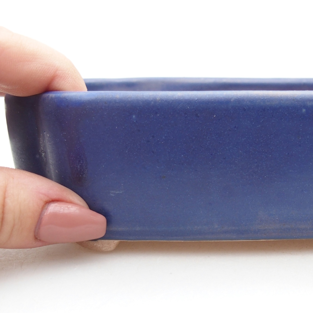 kerámia bonsai tál 15,5 x 11,5 x 4 cm, kék színben