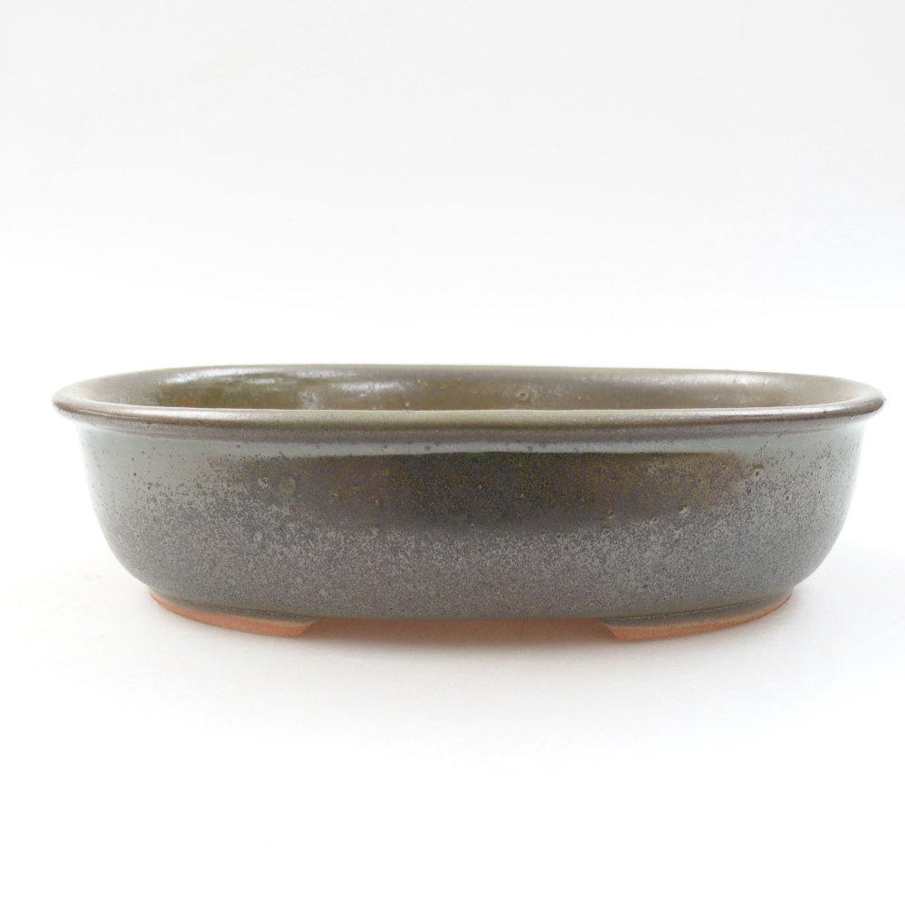 kerámia bonsai tál 22 x 17 x 5 cm, zöld