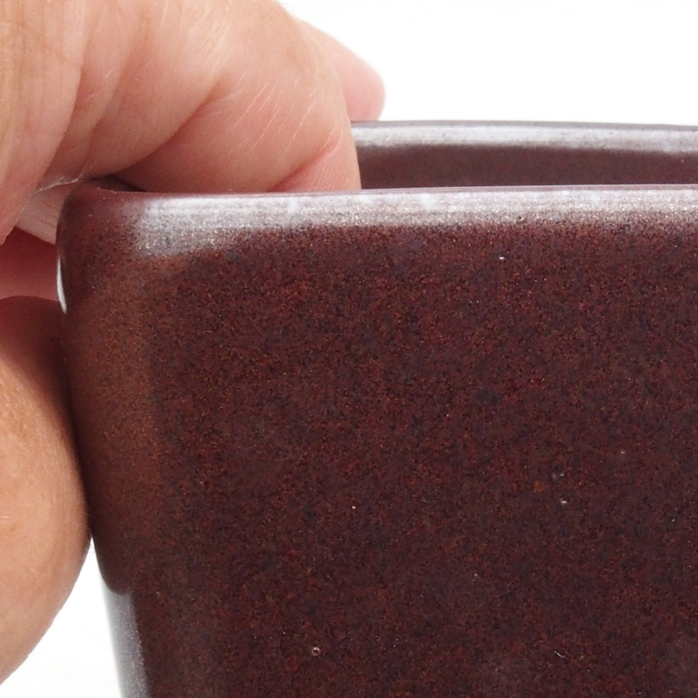 kerámia bonsai tál 8 x 8 x 10 cm, barna