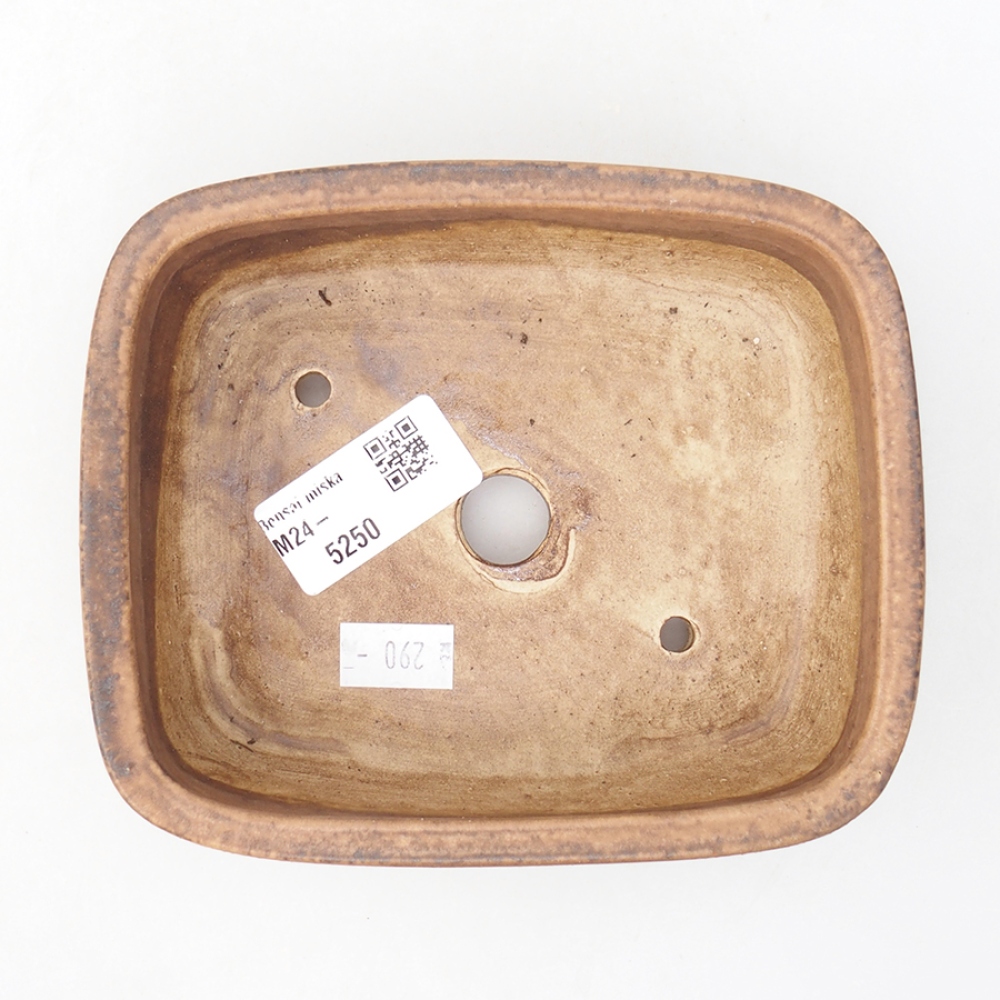 kerámia bonsai tál 14,5 x 11,5 x 4 cm, barna