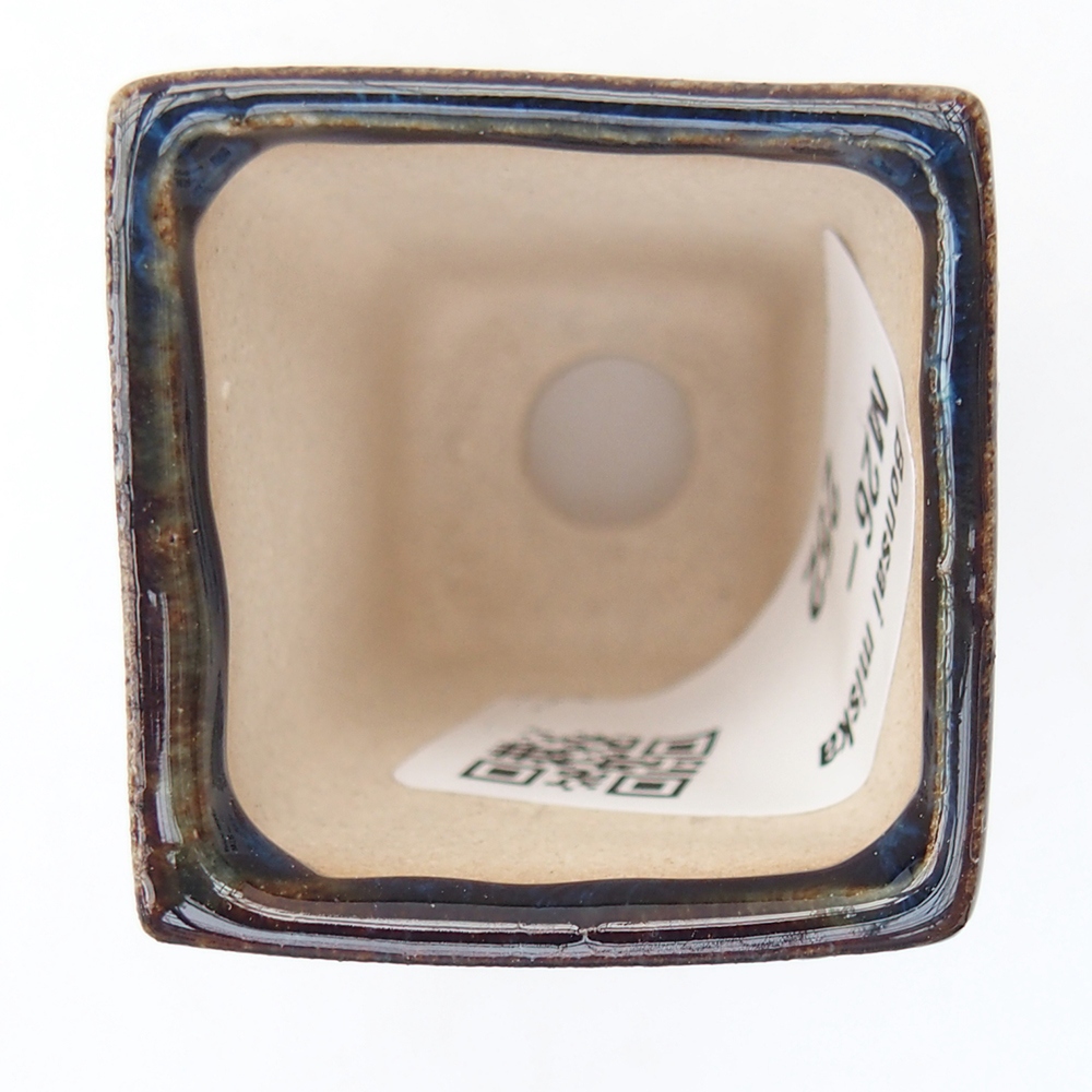 Mini bonsai tál 3,5 x 3,5 x 5 cm, kék színben