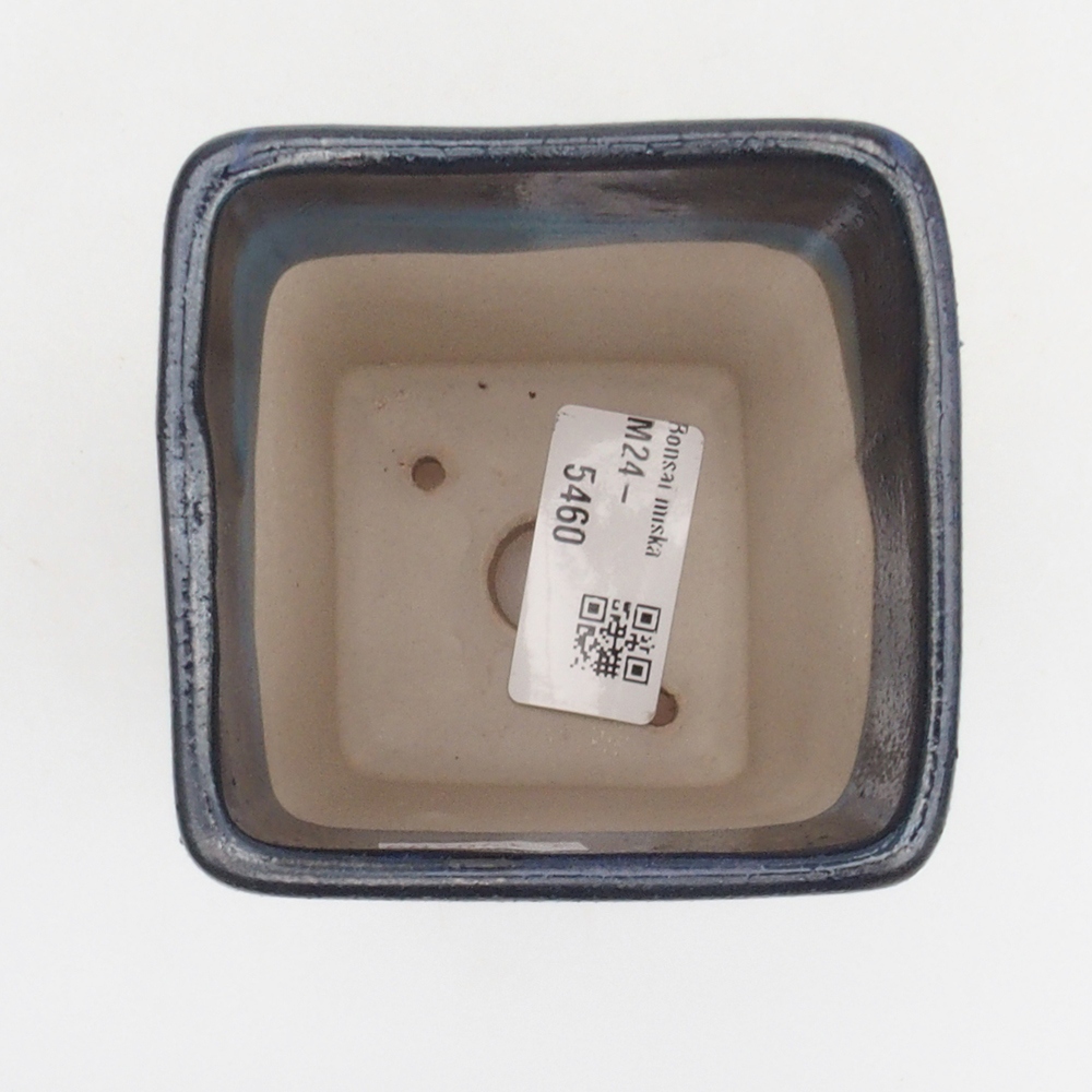 kerámia bonsai tál 8 x 8 x 10,5 cm, kék színben