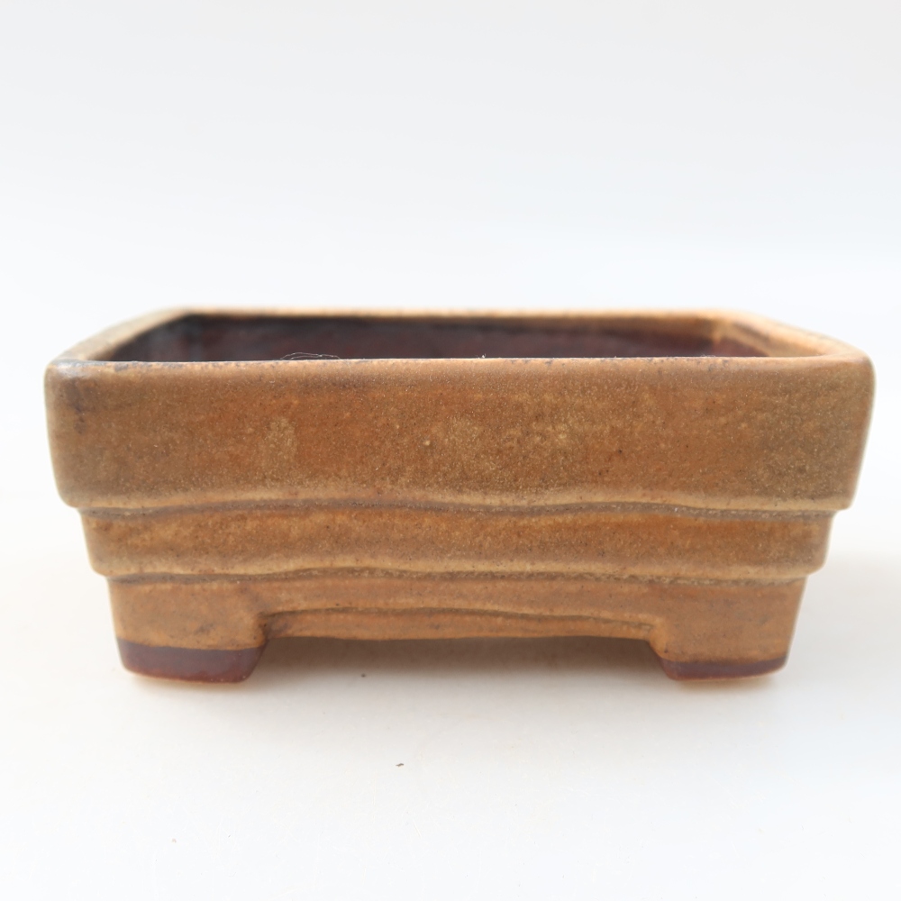 kerámia bonsai tál 9,5 x 7,5 x 3,5 cm, barna