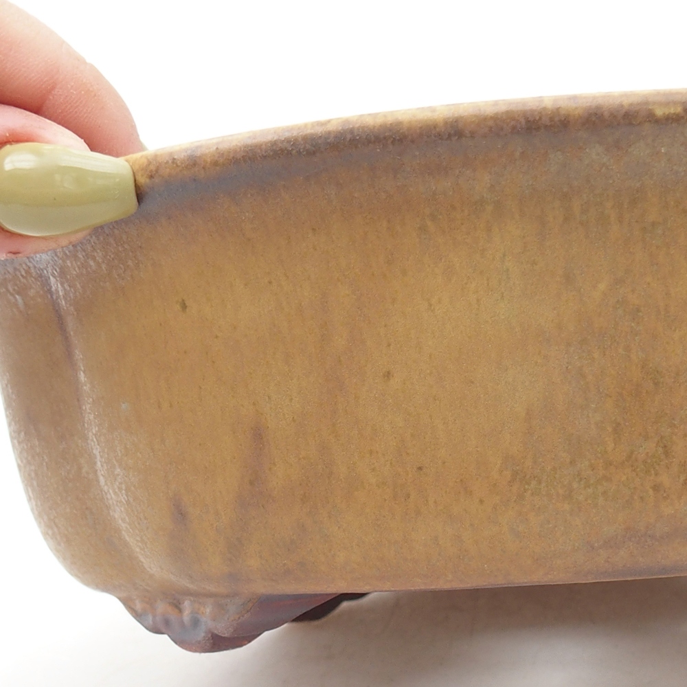 kerámia bonsai tál 19 x 17 x 6 cm, zöld