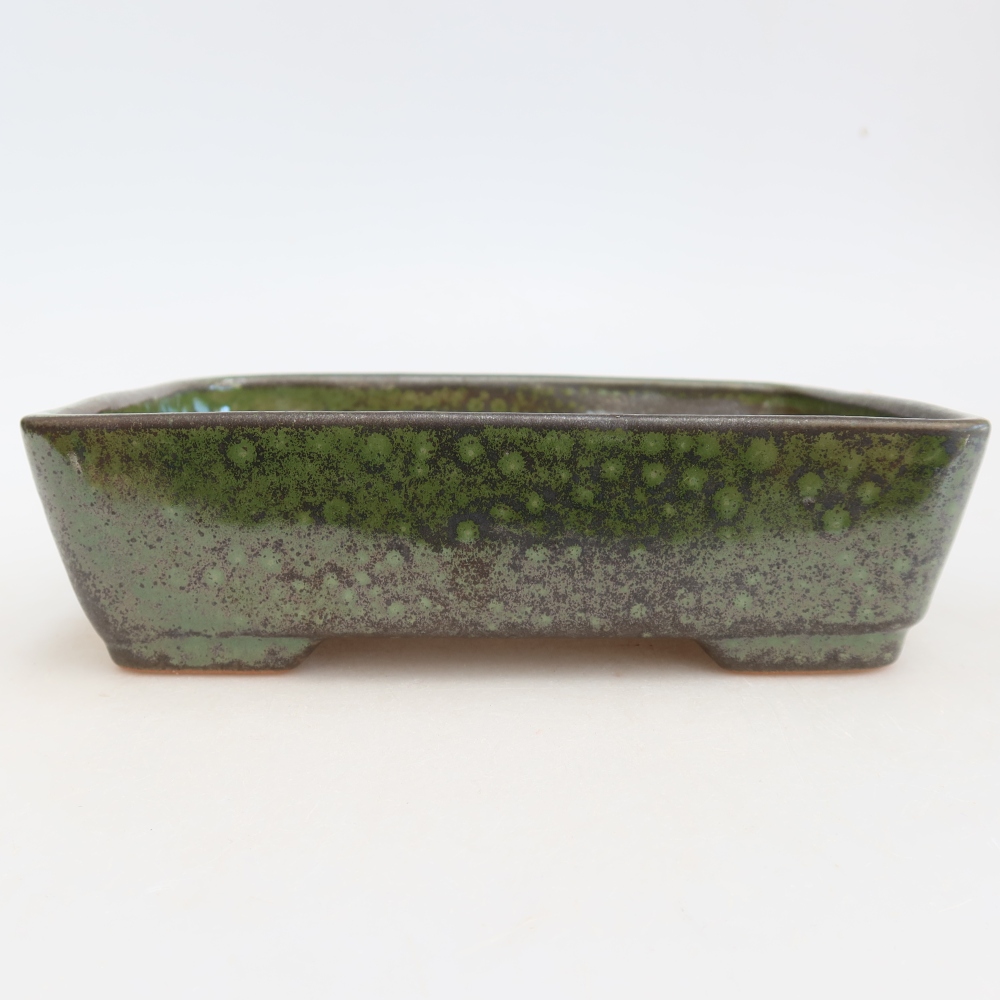 kerámia bonsai tál 18 x 13 x 5 cm, zöld