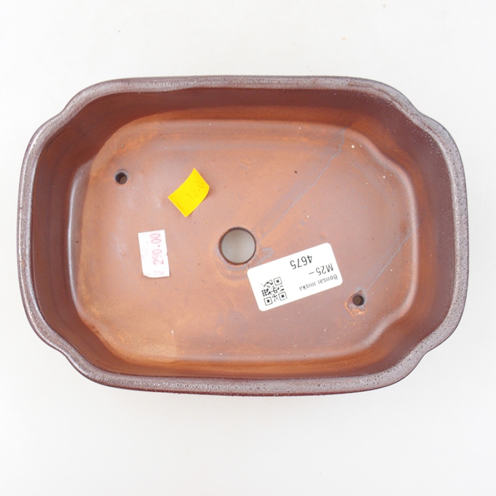 kerámia bonsai tál 18 x 13 x 5 cm, barna