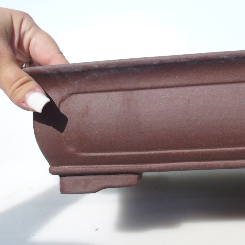 Bonsai tál 34,5 x 25,5 x 8,5 cm nyírfa barna