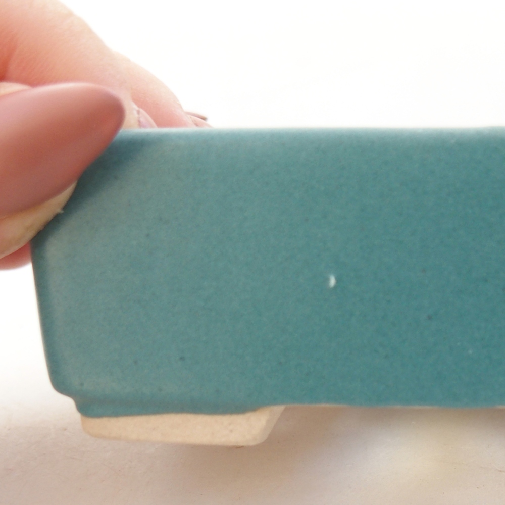 kerámia bonsai tál 8,5 x 7 x 3,5 cm, kék színben