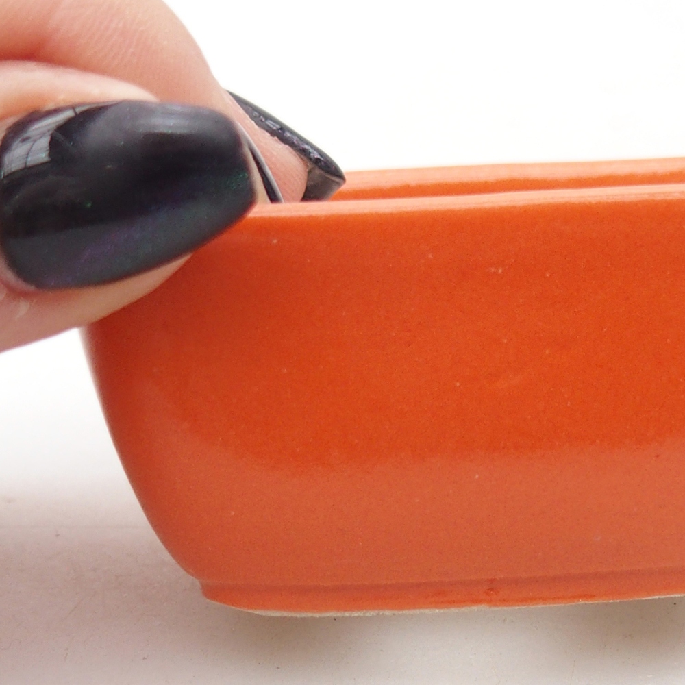 Mini bonsai tál 6 x 4,5 x 3 cm, narancs színben