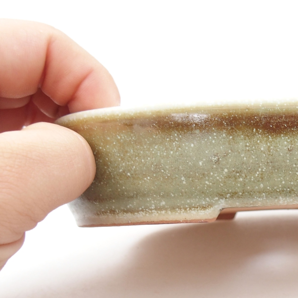 kerámia bonsai tál 22 x 17 x 5 cm, zöld