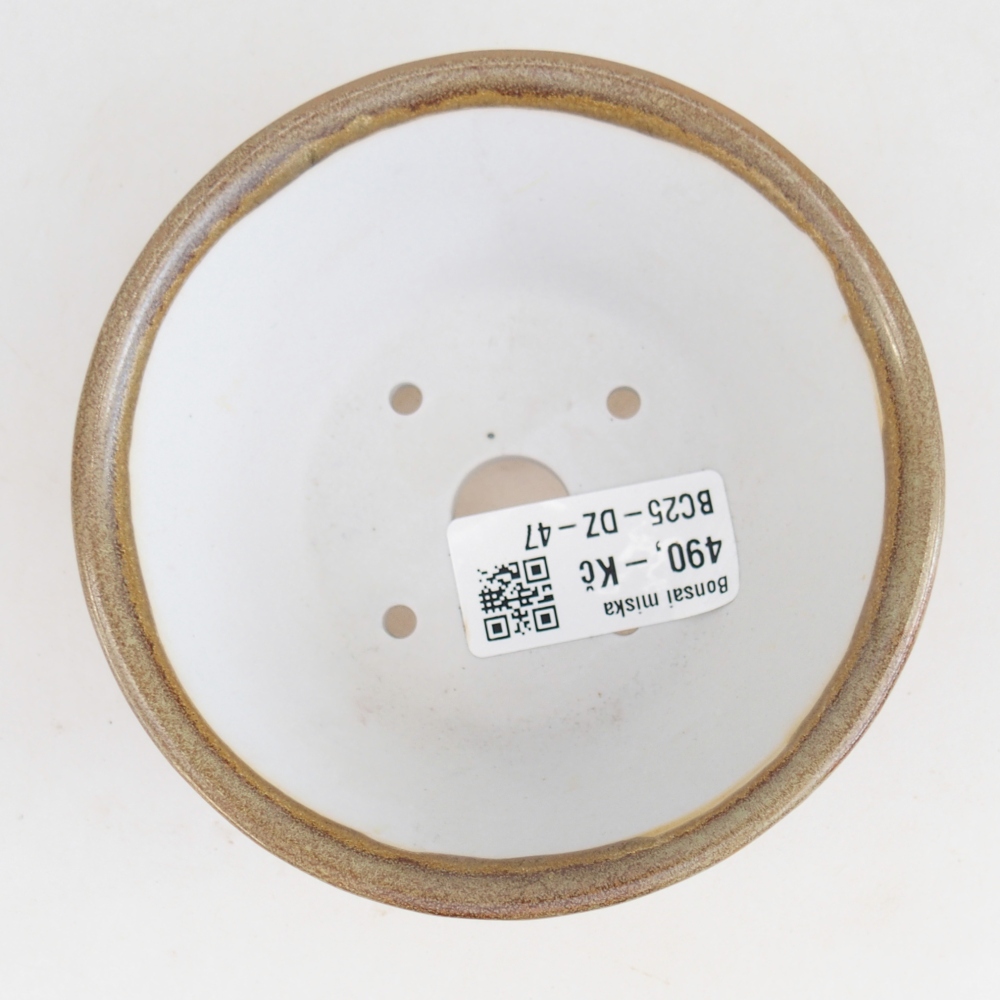 kerámia bonsai tál 10,5 x 10,5 x 5 cm, barna