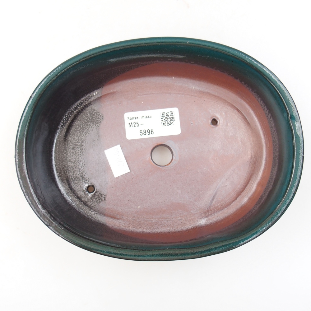 kerámia bonsai tál 22 x 17 x 5 cm, zöld