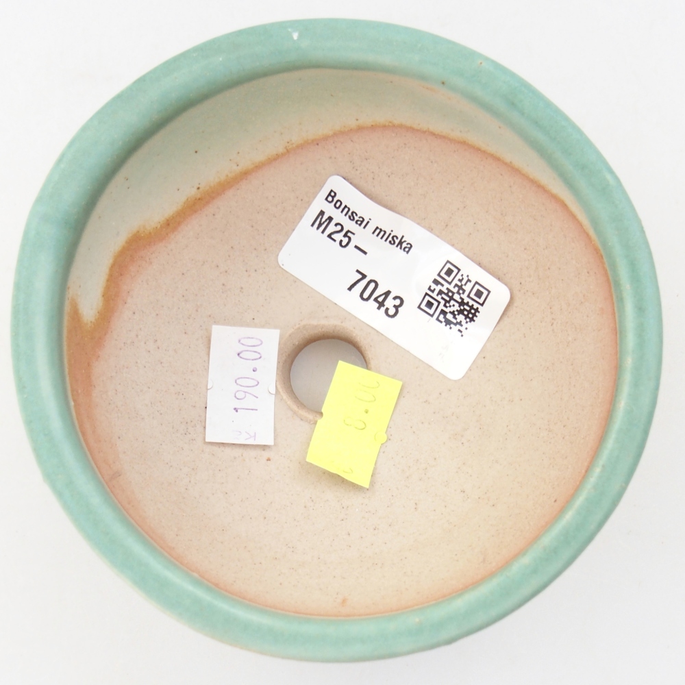 Kerámia bonsai tál 9,5 x 9,5 x 5 cm, zöld