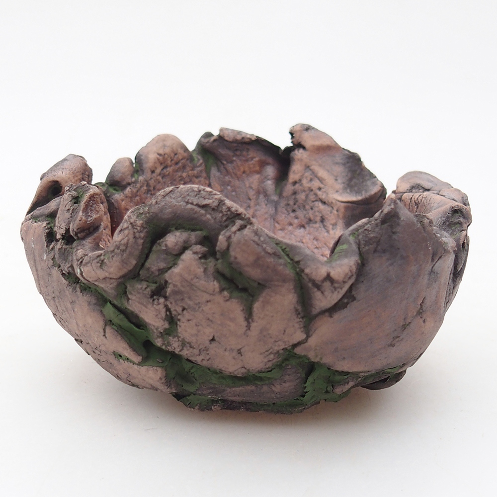 Kerámia kagyló 10 x 9 x 5,5 cm , zöld színű