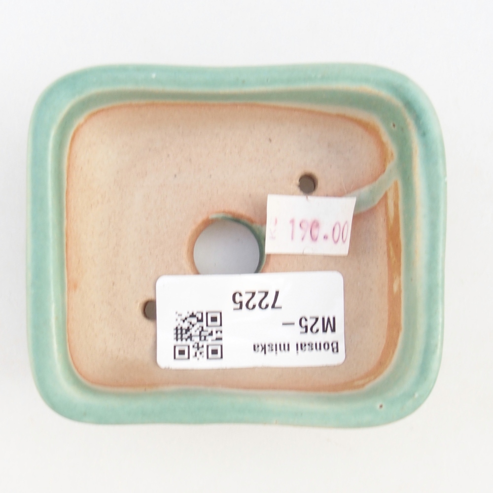 kerámia bonsai tál 8 x 7 x 3,5 cm, zöld