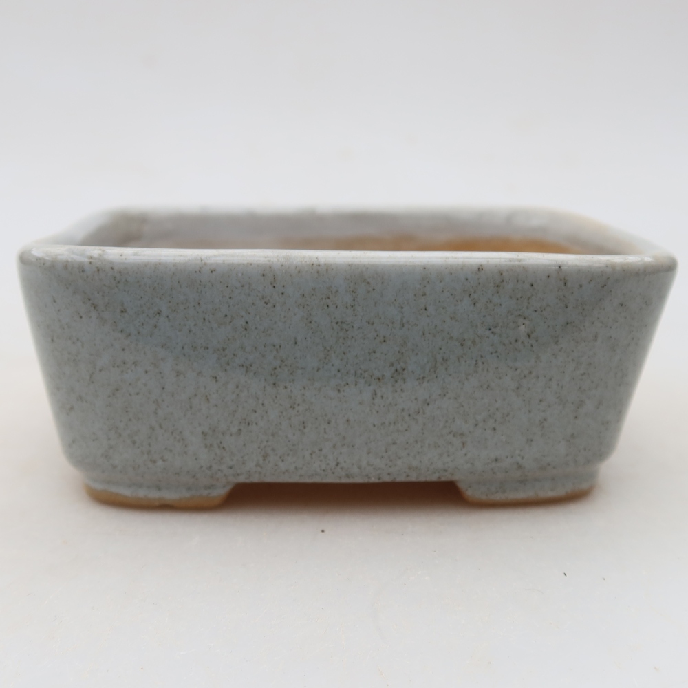 kerámia bonsai tál 10,5 x 8,5 x 4 cm, szürke