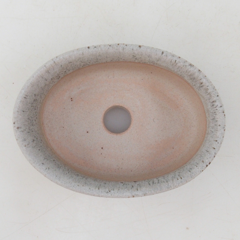 Bonsai tál H04 - 10,5 x 7,5 x 3 cm. - bézs színű