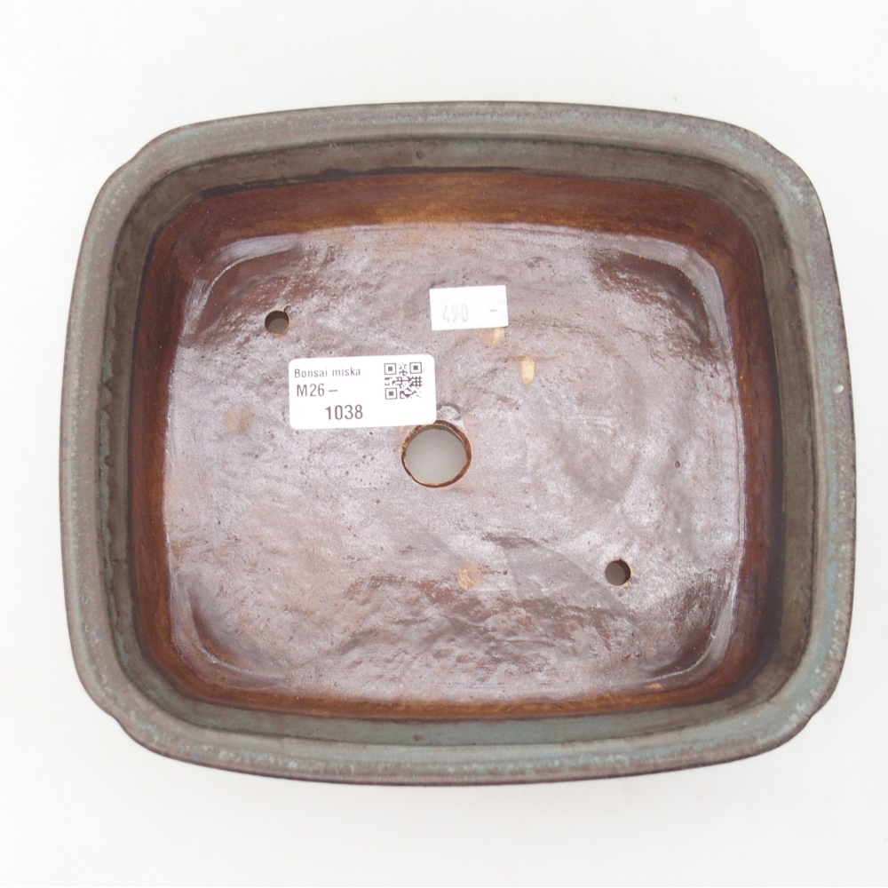 kerámia bonsai tál 19 x 17 x 6 cm, kék színben