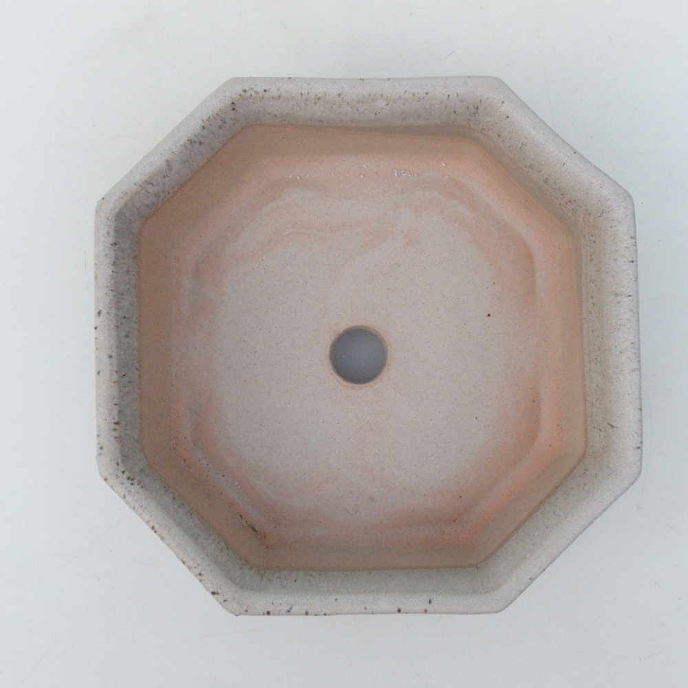 Bonsai tál H13 - 12,5 x 12,5 x 4,5 cm. - bézs színű