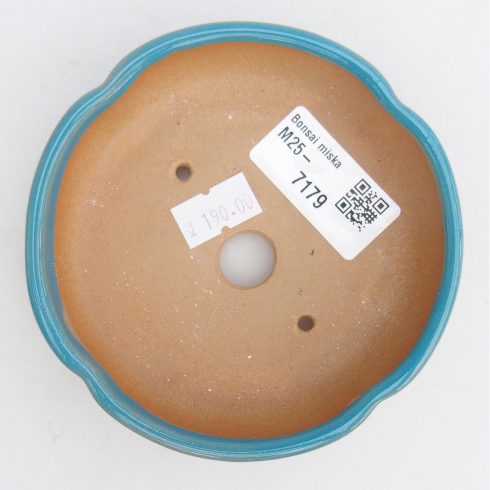 kerámia bonsai tál 11 x 11 x 3 cm, kék színben