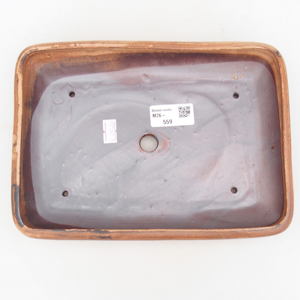 kerámia bonsai tál 24 x 17,5 x 4 cm, rózsaszínű