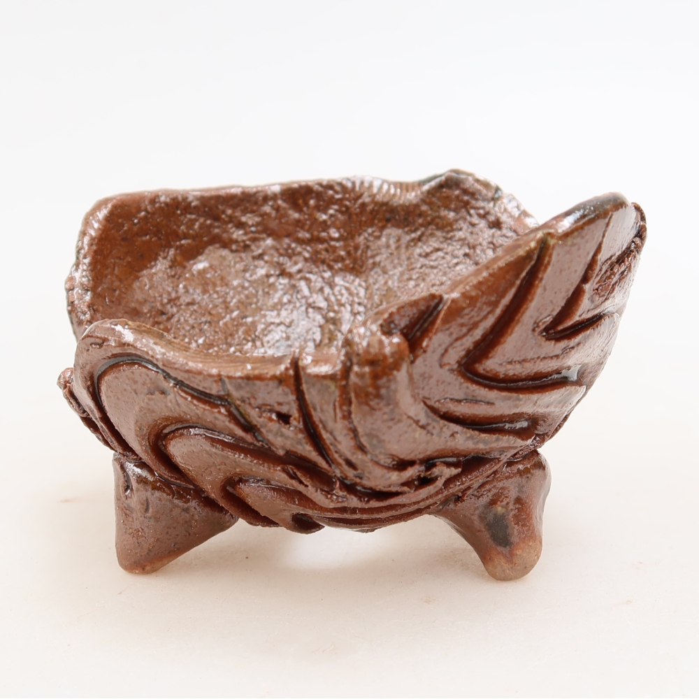 Kerámia kagyló 8 x 8 x 5 cm , barna színű