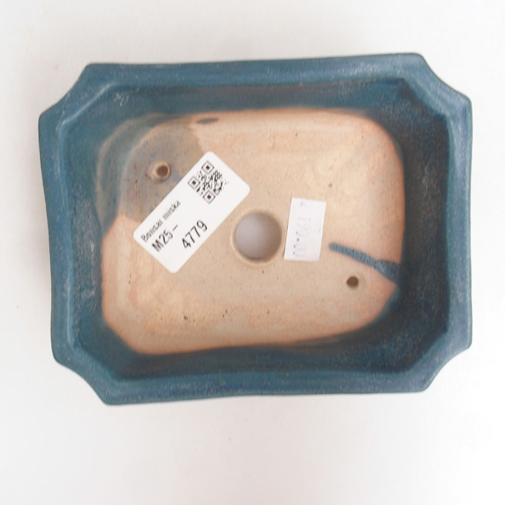 kerámia bonsai tál 13 x 10,5 x 4 cm, kék színben
