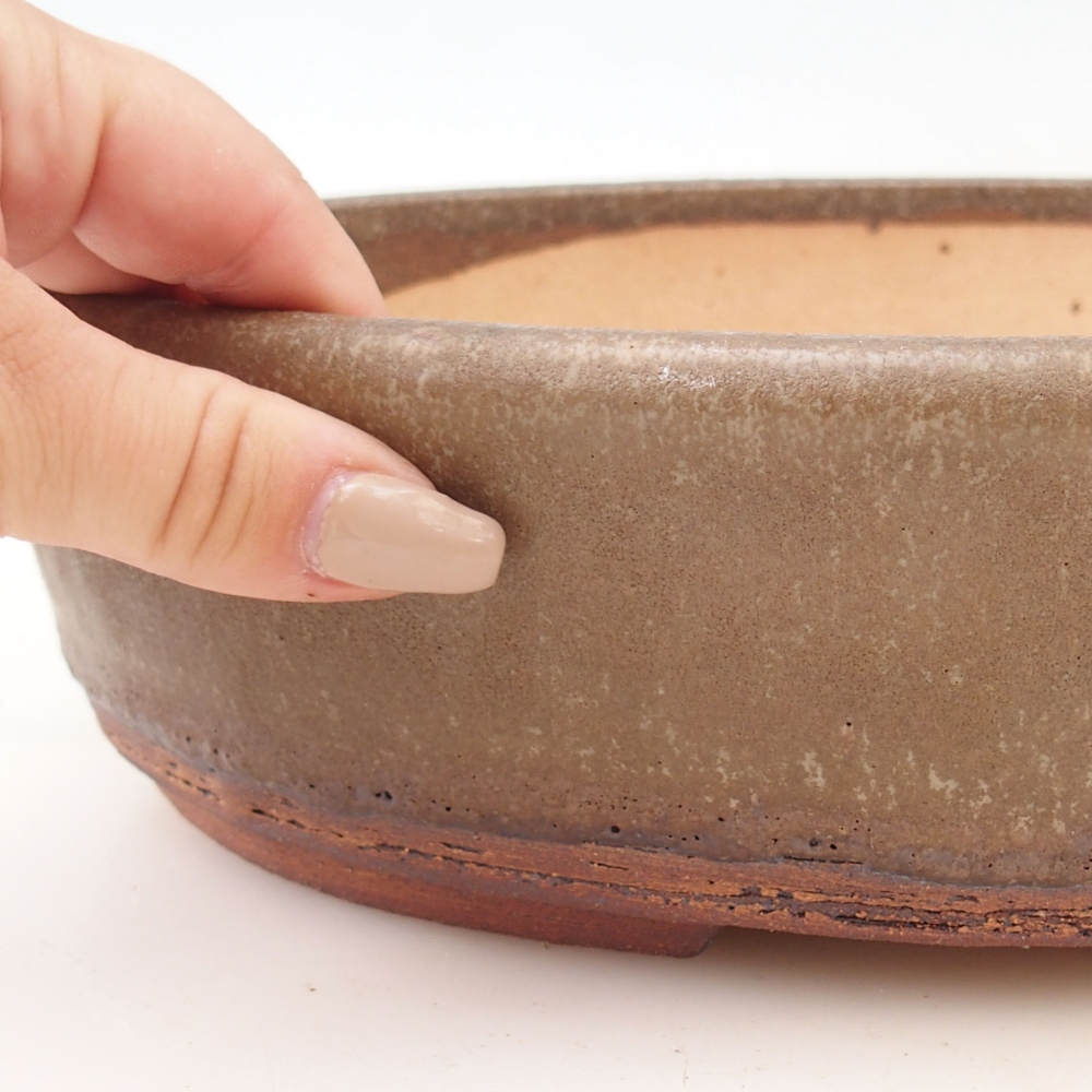 Bonsai tál 28,5 x 22 x 7 cm , színe barna