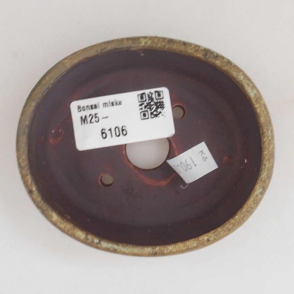 kerámia bonsai tál 10 x 8,5 x 4 cm, barna