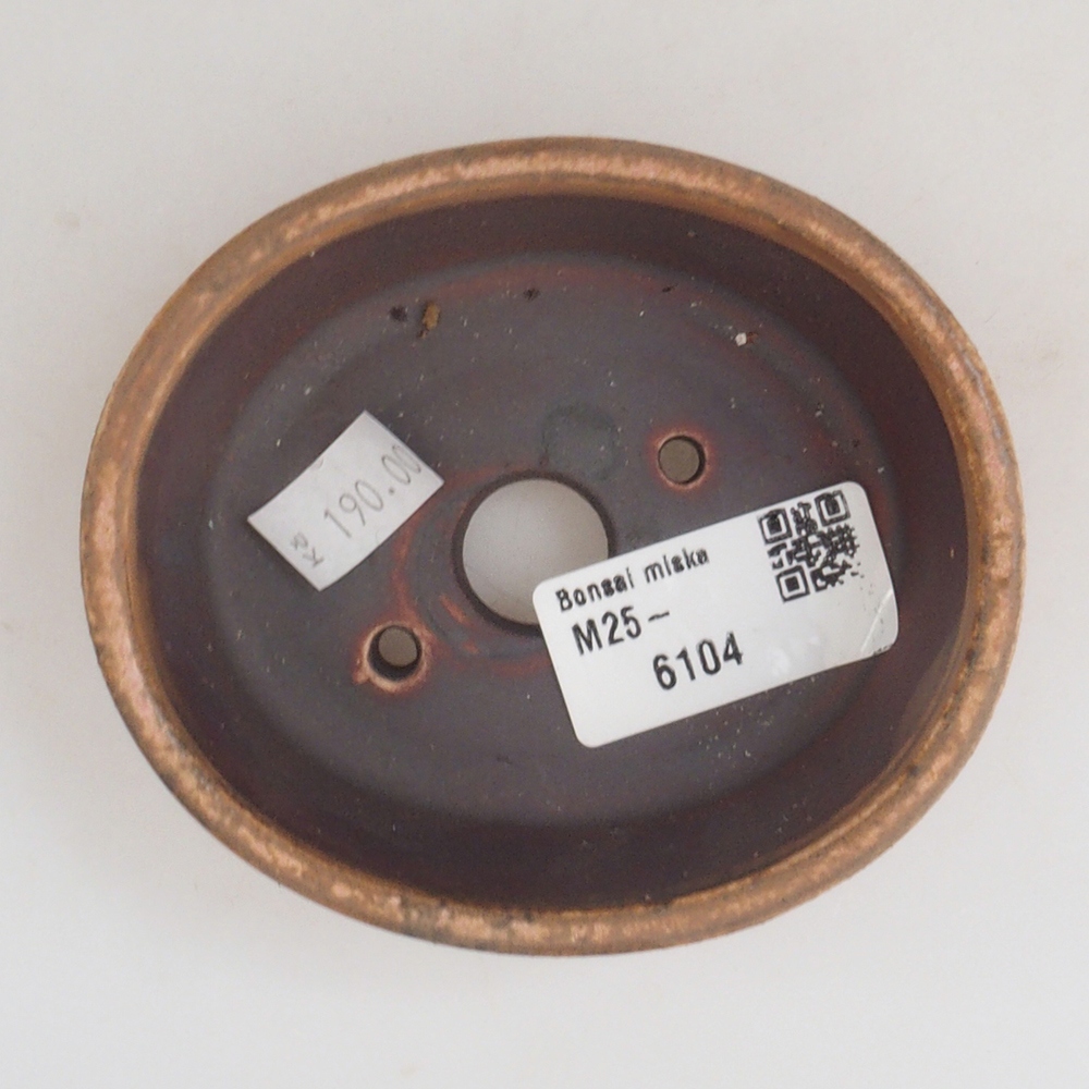 kerámia bonsai tál 10 x 8,5 x 4 cm, barna