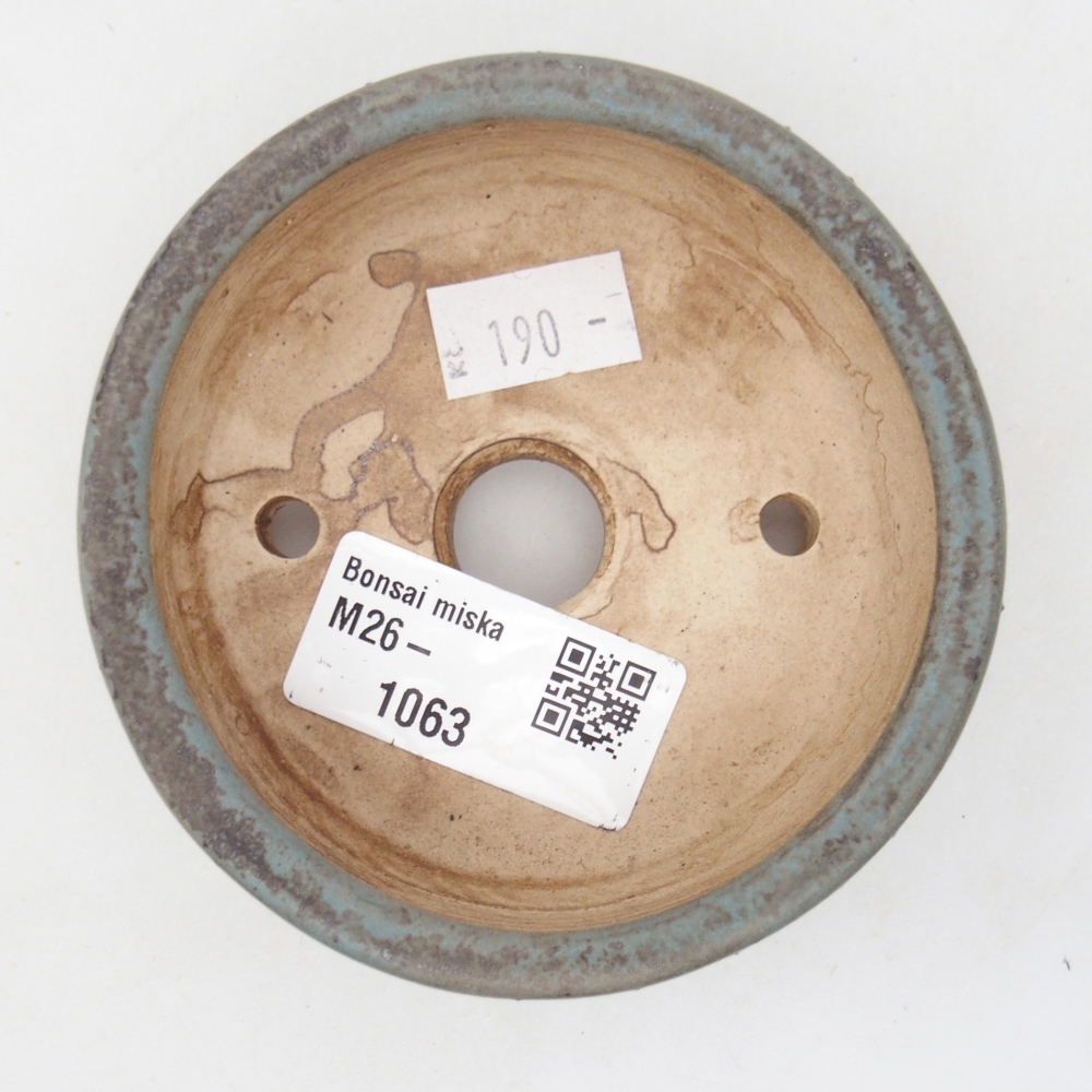 kerámia bonsai tál 9 x 9 x 3,5 cm, kék színben