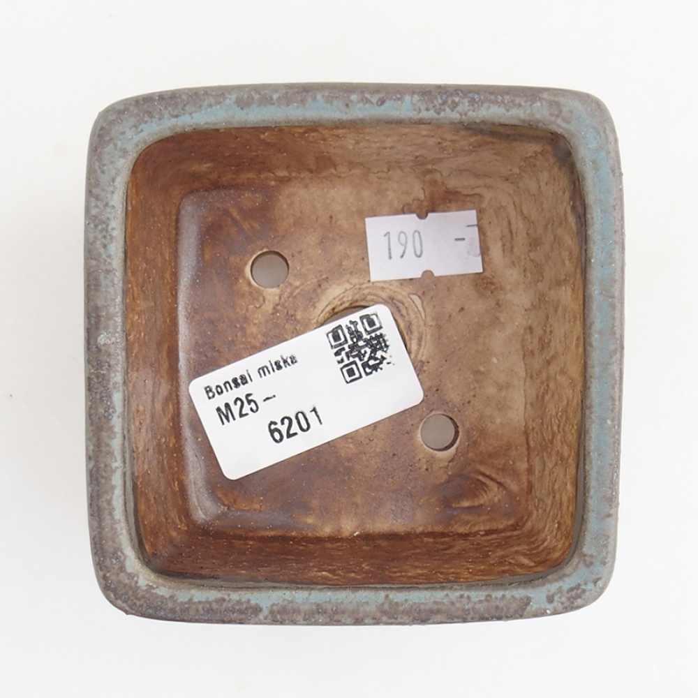 kerámia bonsai tál 8 x 8 x 5,5 cm, kék színben