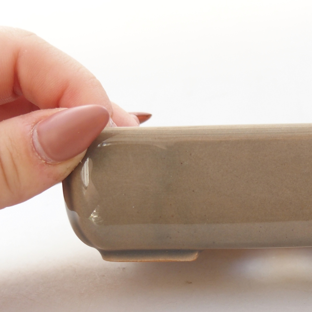 kerámia bonsai tál 11,5 x 9 x 3,5 cm, szürke